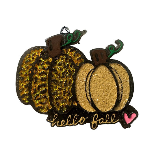 Hello Fall 2 Pumpkins - Car Freshie Mold My Store