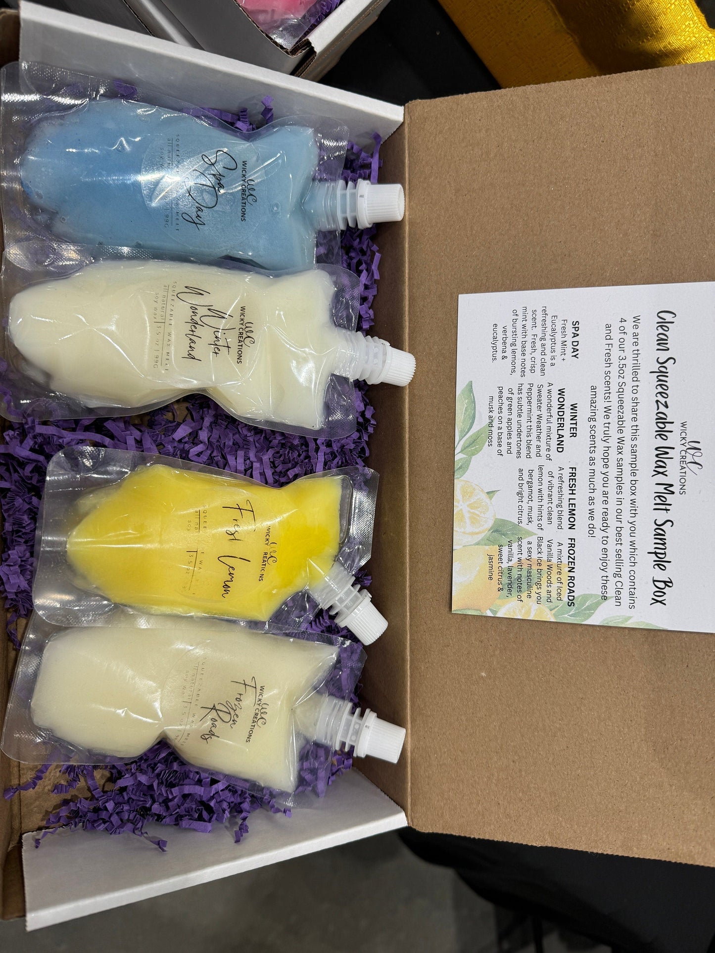 Squeezable Wax Melt Sampler Boxes My Store