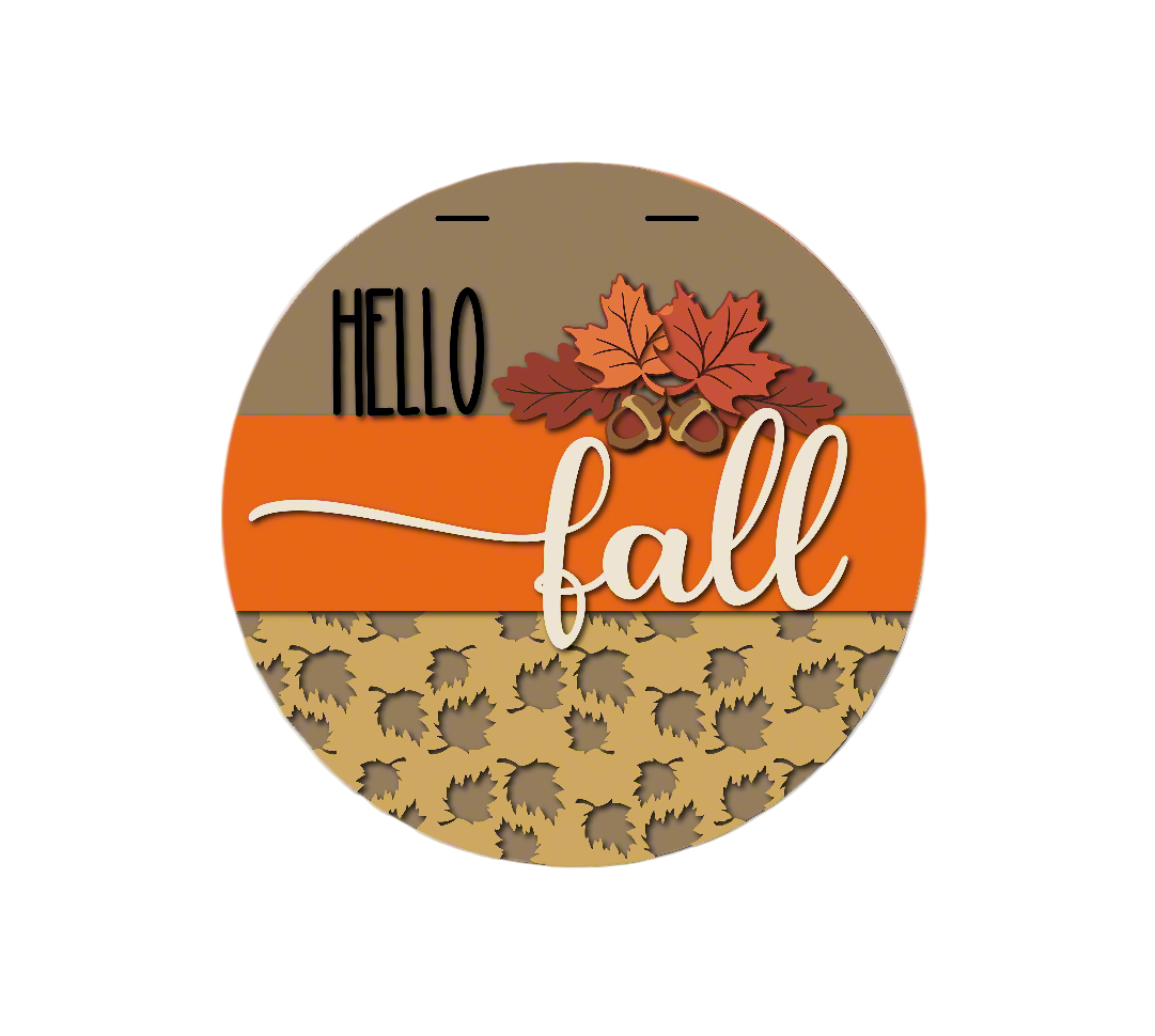 Hello Fall with Leaves and Acorns My Store