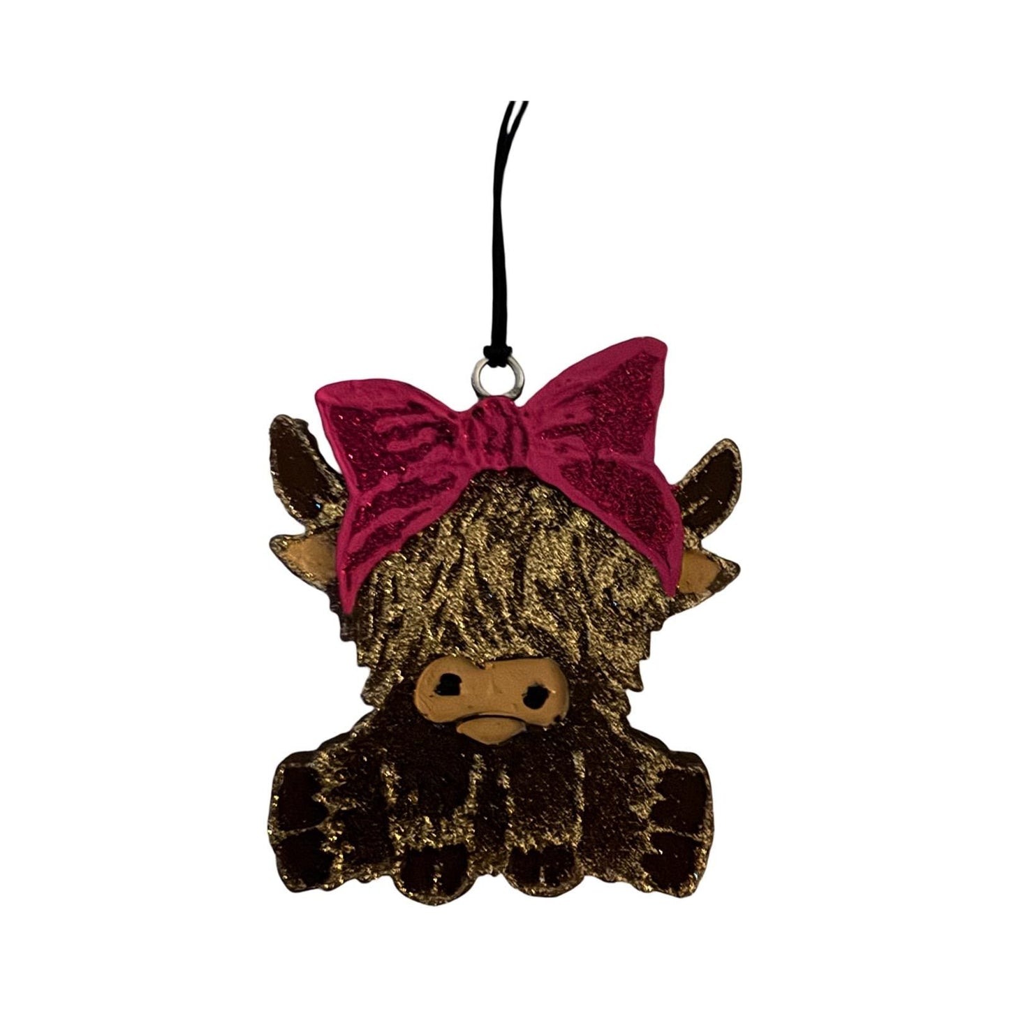Highland Cow with Bow - Car Freshie My Store