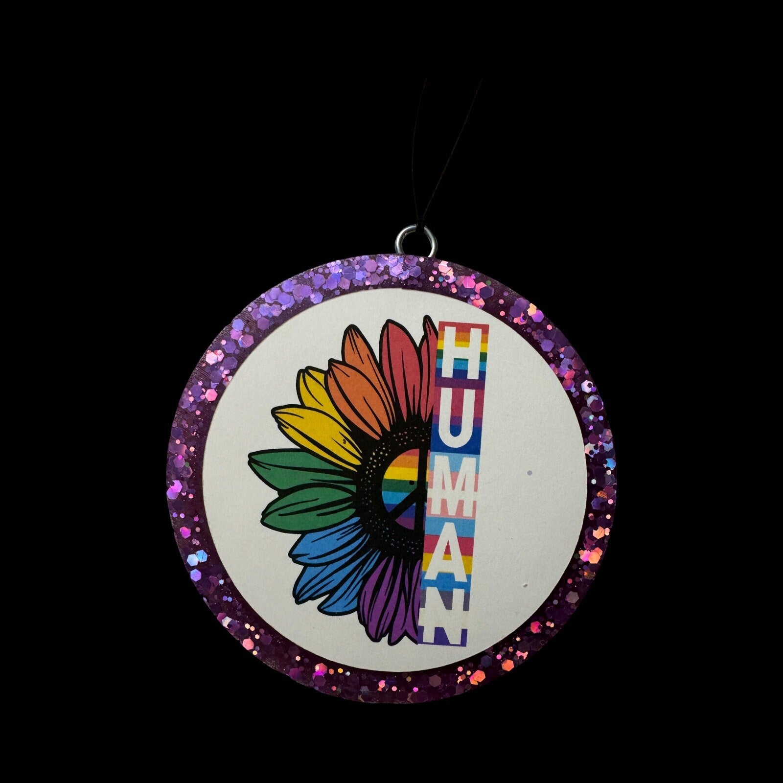 Human “Pride” 4in Circle - Car Freshie My Store